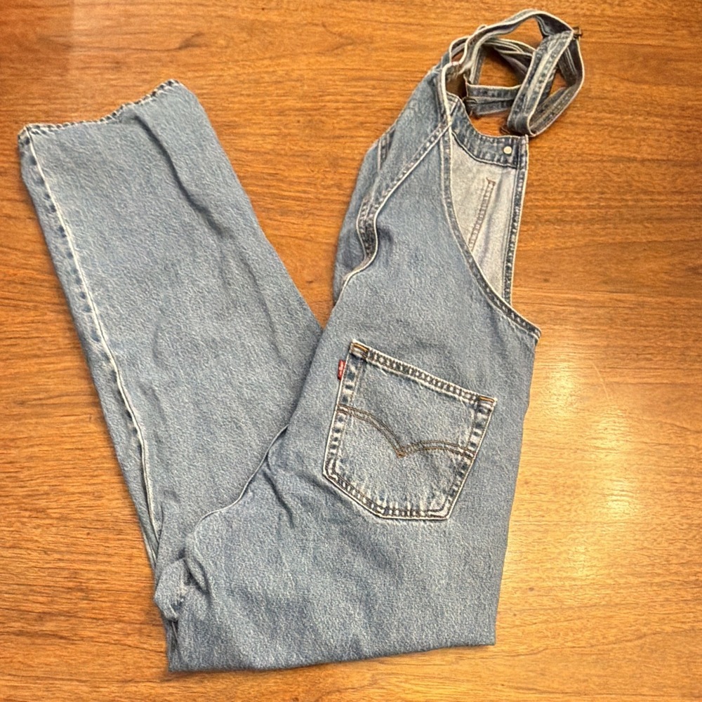 Levi Women Vintage-Inspired Overalls Premium Denim S Outside Workwear Granola